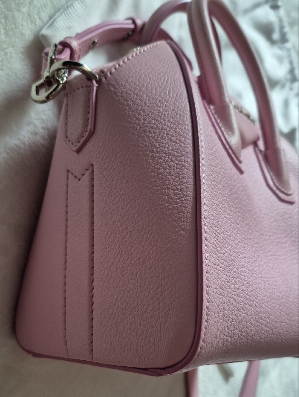 Givenchy Pink Pebbled Leather Mini Satchel - Picture 12 of 14